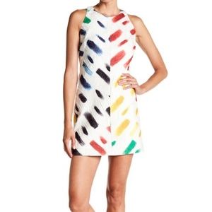 Milly brushstroke sleeveless sheath dress NWT 8